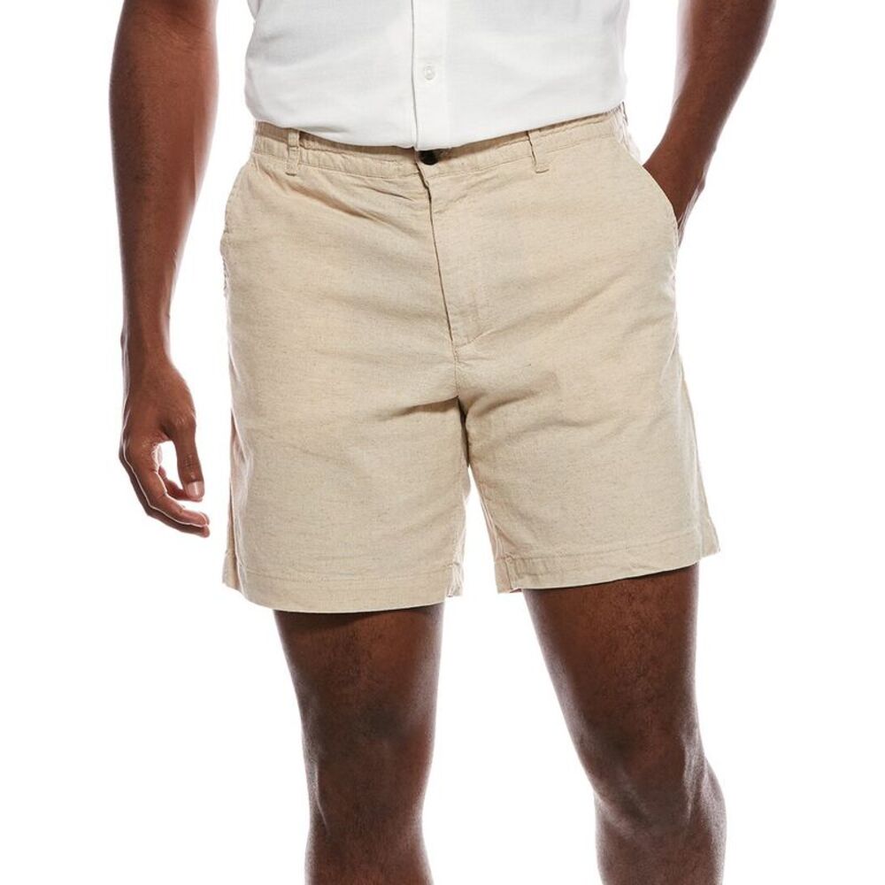 Civil Society Mens  Vito Linen-Blend Short, Tan